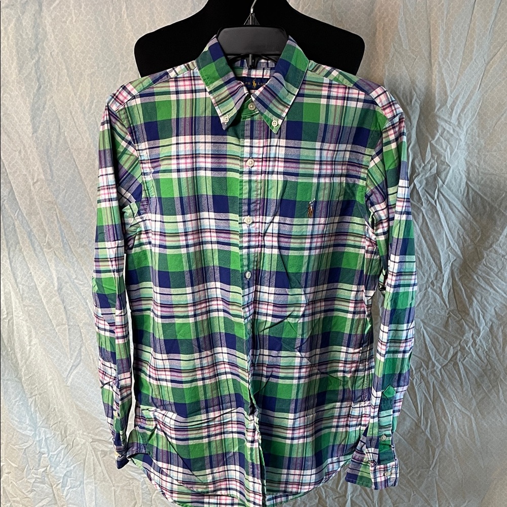 Polo Ralph Lauren Green and Blue Plaid Shirt